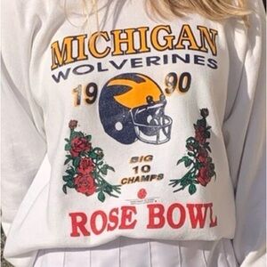 Vintage University of Michigan Wolverines Rose Bowl  1990 Sweatshirt